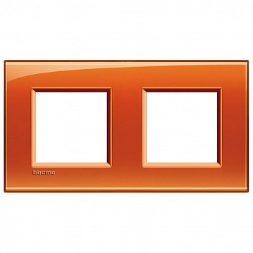 Рамка 2 поста LIVING LIGHT, оранжевый LNA4802M2OD Bticino