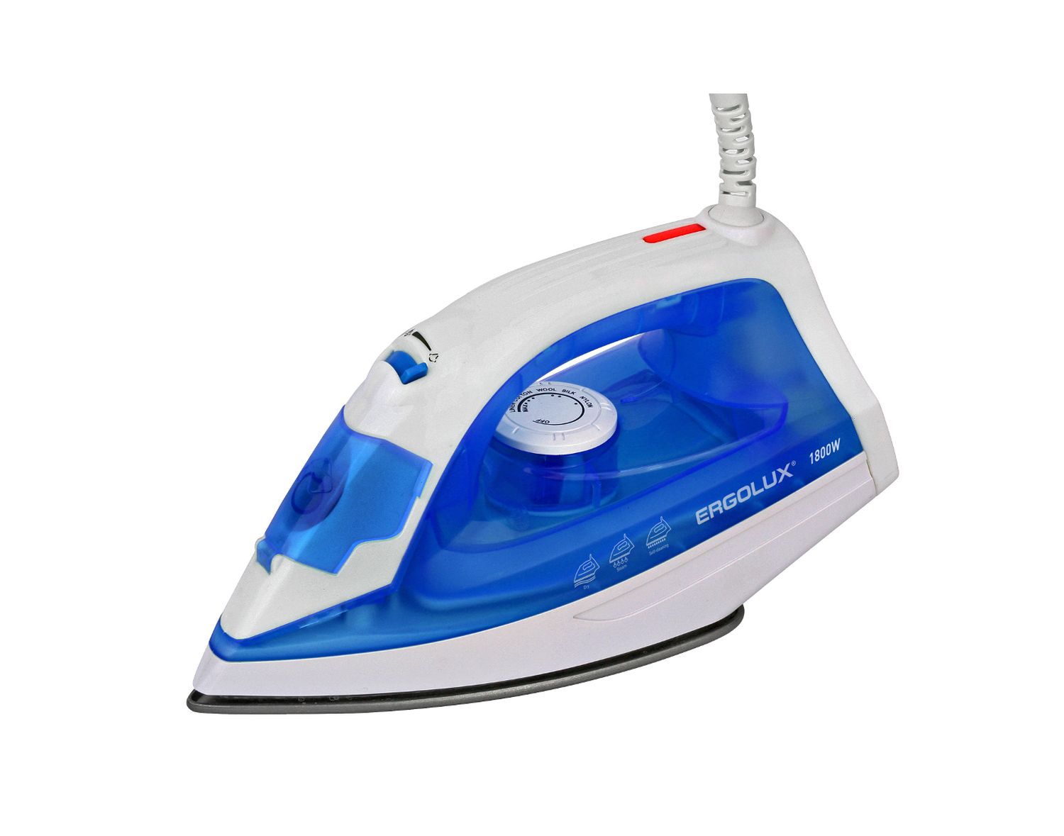 Утюг паровой ELX-SI04-C35 1800Вт электр. 220-240В тефлон син./бел. e 13975 Ergolux