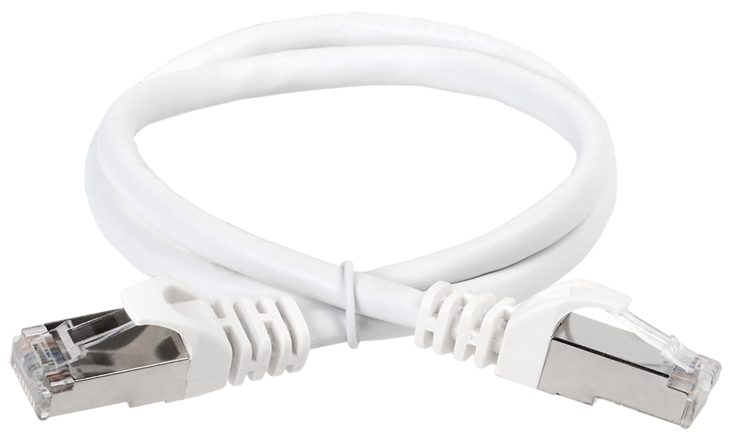ITK Коммутационный шнур (патч-корд) кат.5E FTP PVC 10м белый PC08-C5EF-10M IEK