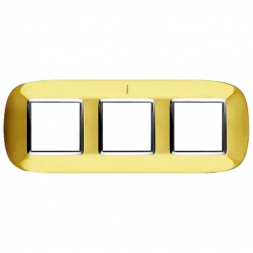 Рамка 3 поста AXOLUTE, золотой HB4802/3OR Bticino