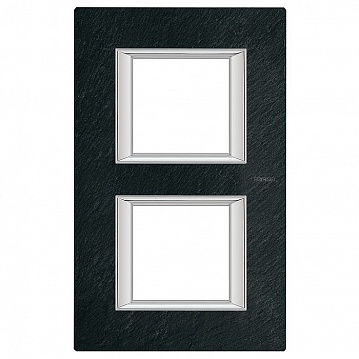 Рамка 2 поста AXOLUTE, вертикальная, ардезия HA4802/2RLV Bticino