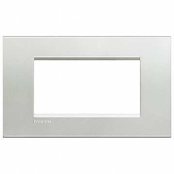 Рамка 4 модуля LIVING LIGHT, серебристый LNA4804AG Bticino