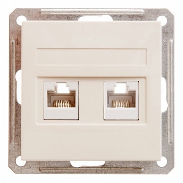 Розетка компьютерная 2xRJ45 Cat.5 W59, слоновая кость RSI-251KK5E-2-86 Schneider Electric