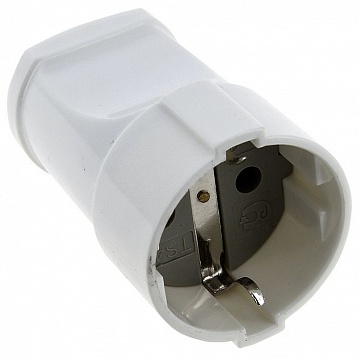 Гнездо штепсельное ЛОНДОН 2P+PE 16А 250В с заземлением, белый, ASG16-10 ASG16-10 EKF