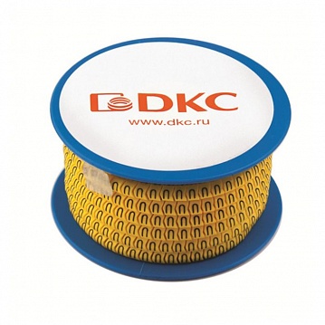 Колечко маркировочное K, 2.5-4мм. черное на желтом (упак. 1000шт) AZO3KKBY DKC