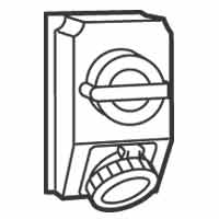 Комбинированный щиток с переключателем Hypra - IP 66/67-55 - 3К+З - 16 А - пластик 059261 Legrand