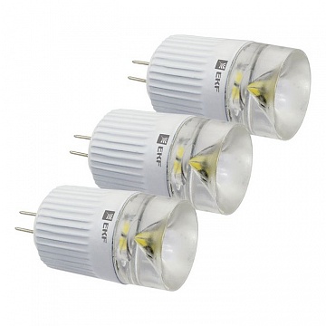 Лампа светодиодная FLL-G 2W 6500К G4 блистер (3 шт) Simple FLL-G-2-12-6.5K-G4 EKF