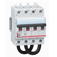 Выключатель автоматический двухполюсный DX3 DC 13А B 4,5кА (4 мод) 414427 Legrand