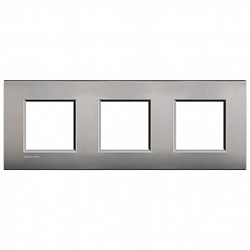 Рамка 3 поста LIVING LIGHT, матовый никель LNE4802M3NK Bticino