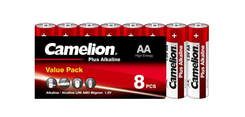 Элемент питания алкалиновый AA/LR6 1.5В Plus Alkaline LR6-SP8 (уп.8шт)