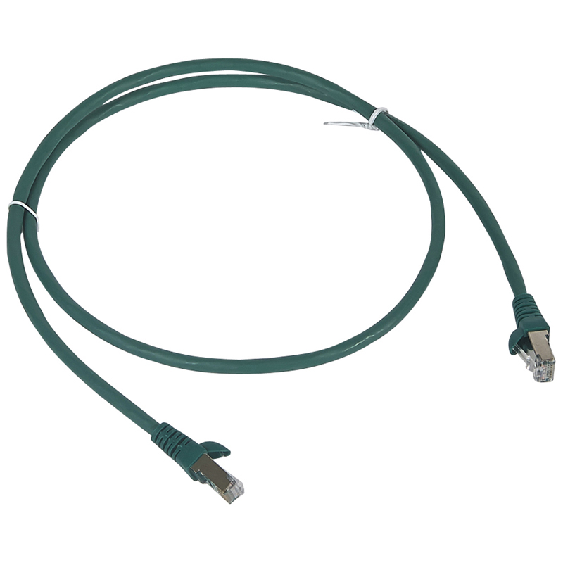 Шнур коммутационный RJ 45 - категория 6 - F/UTP - LSZH - экранированный - 5 м - зеленый 051853 Legrand
