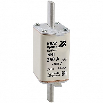 Вставка плавкая OptiFuse NH1-63-400AC-0-gG-УХЛ3 144689 КЭАЗ