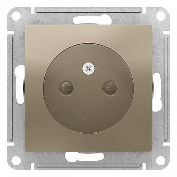 Розетка ATLASDESIGN, скрытый монтаж, со шторками, шампань ATN000549 Schneider Electric