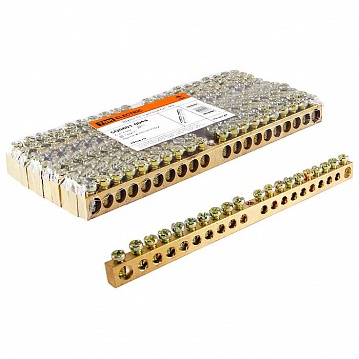 Шина N нулевая 6х9мм 20/1 (20 групп/крепеж по центру) SQ0801-0044 TDM