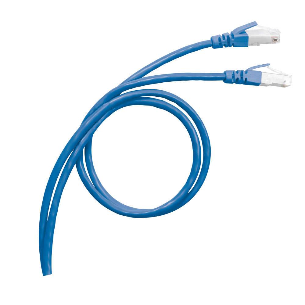 Шнур коммутационный RJ 45 - категория 6 - SF/UTP - PVC - экранированный - 5 м - голубой 051755 Legrand