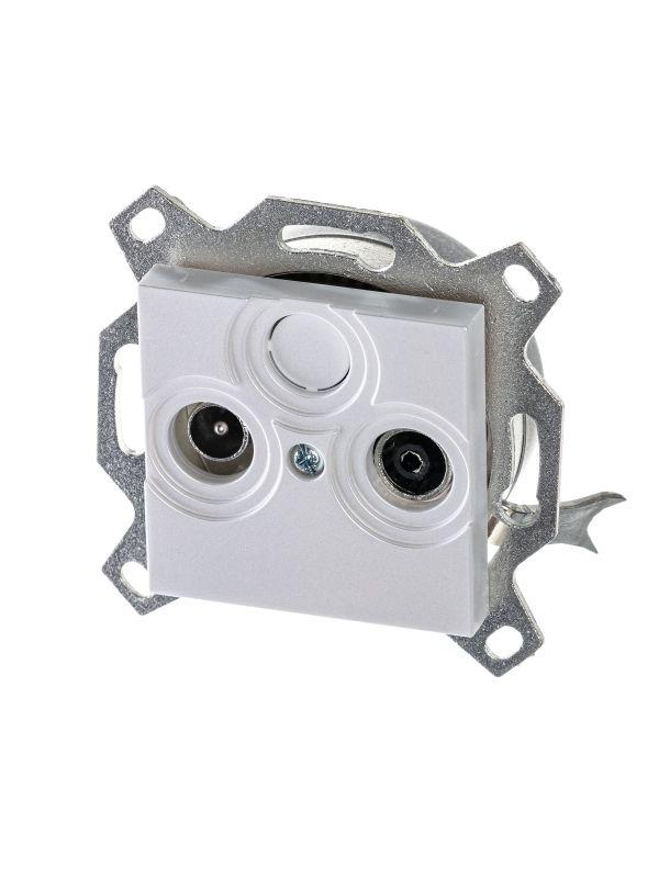 Розетка телевизионная проходная TV/R Levit 7дБ жемчуж. 2CHH083607A6068 ABB