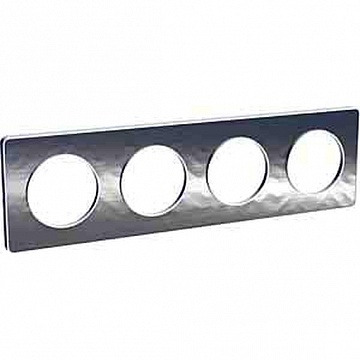 Рамка 4 поста ODACE, алюминий Martele S52P808K Schneider Electric