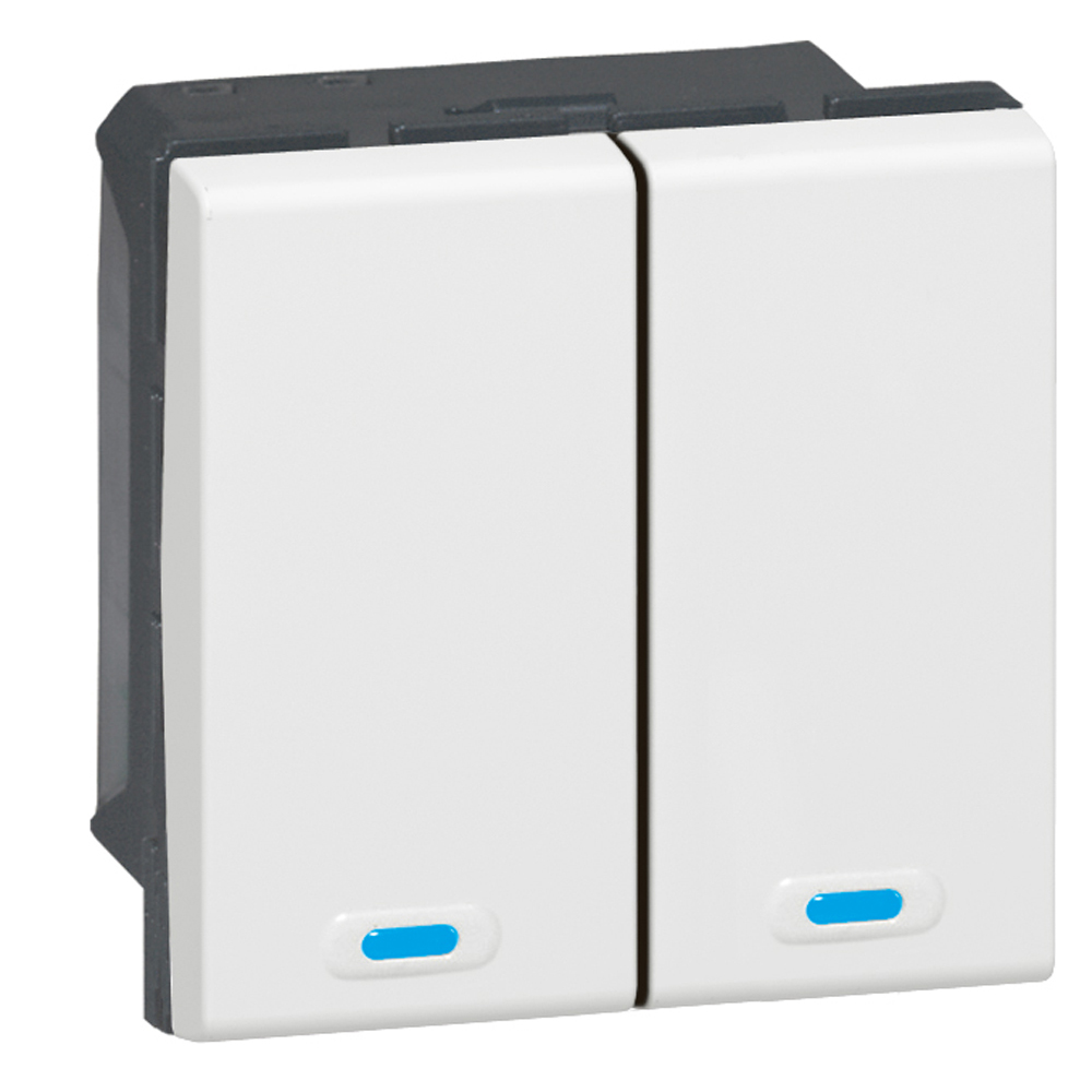 KNX Mosaic. Пульт 2-клавишный 2-канальный 078494 Legrand