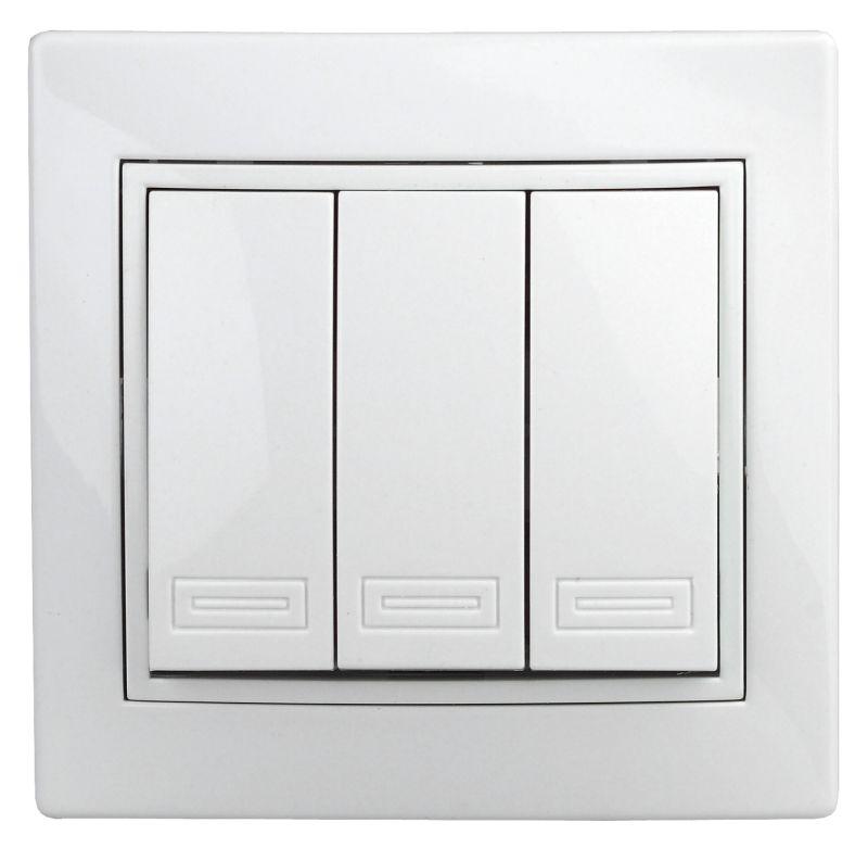 Выключатель 3-кл. СП Plano 10А IP20 1-106-01 250В бел. Intro Б0027605