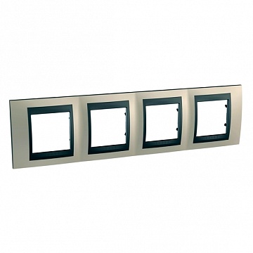 Рамка 4 поста UNICA TOP, горизонтальная, опал MGU66.008.295 Schneider Electric