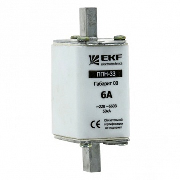 Плавкая вставка ППН-33 160/4А габарит 00 fus-33/160/4 EKF