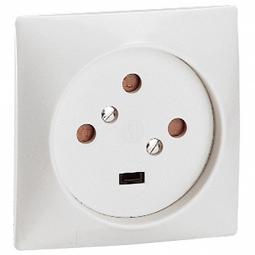 Розетка силовая 3К+З 20А на винтах 80x80 мм 055425 Legrand