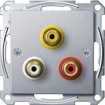 Аудио-розетка MERTEN SYSTEM M, алюминий MTN4351-0460 Schneider Electric