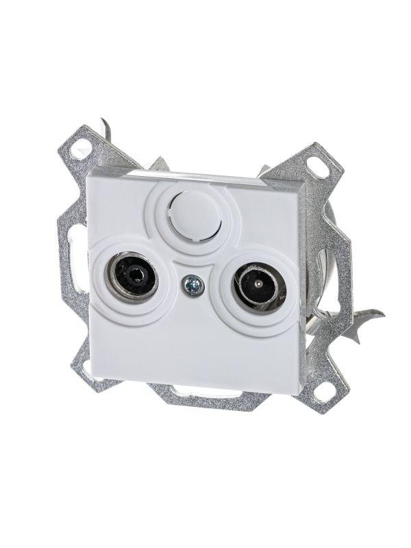 Розетка телевизионная проходная TV/R Levit 7дБ бел. 2CHH083607A6003 ABB