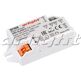 Блок питания ARV-SL24012 (24V, 0.5A, 12W), 21020 021020 Arlight