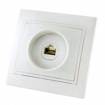 Розетка телефонная 1xRJ11 ТАЙМЫР, белый SQ1814-0020 TDM