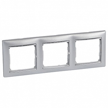 Рамка 3 поста VALENA CLASSIC, алюминий 770353 Legrand