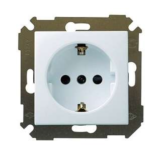 Розетка 1-м СП 34 16А IP20 с заземл. механизм бел. 34432-030 Smon