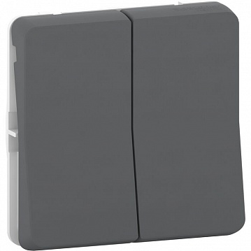 Переключатель 2-клавишный MUREVA STYL, скрытый монтаж, антрацит MUR35019 Schneider Electric