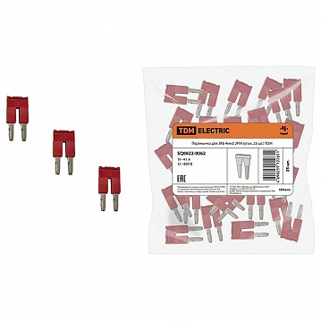 Перемычка для ЗКБ 4мм2 2PIN (упак. 25 шт.) SQ0822-0062 TDM
