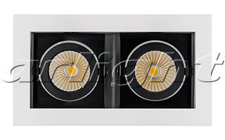 Светильник CL-KARDAN-S180x102-2x9W White (WH-BK, 38 deg), 24131 024131 Arlight