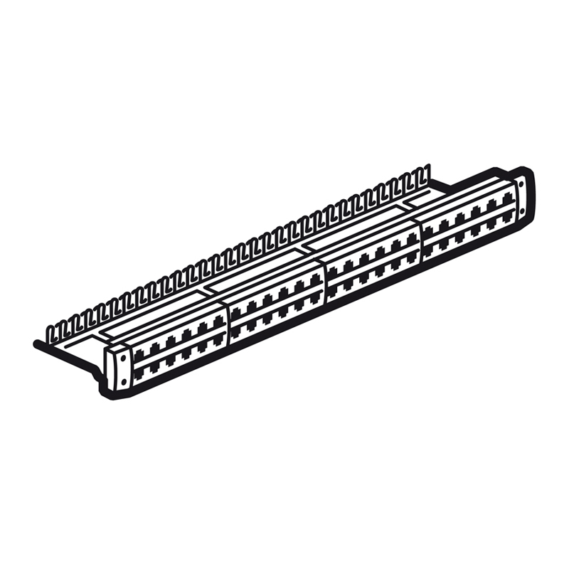 Панель в сборе - 1 U - контакты 3-6 / 4-5 - цифровая линия - LCS² 033531 Legrand