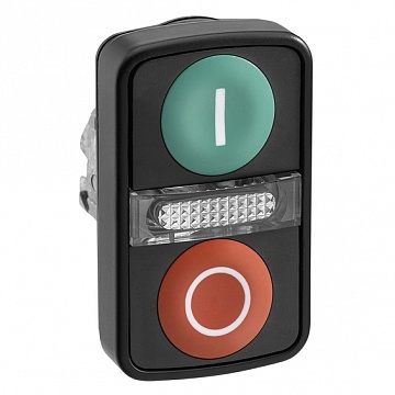 Головка кнопки двойная с маркировкой + LED ZB4BW7A37417 Schneider Electric