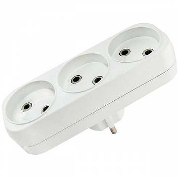 Колодка розеточная 3-местный, белый, SQ1806-0027 SQ1806-0027 TDM