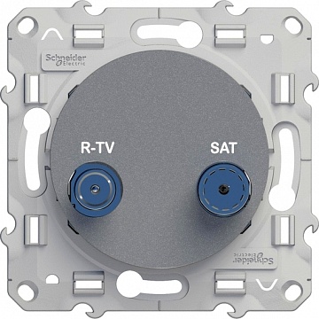 Розетка TV-SAT ODACE, проходная, алюминий S53R456 Schneider Electric