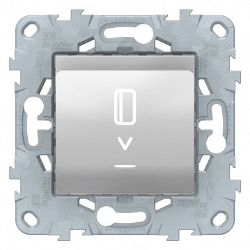 Карточный выключатель UNICA NEW, алюминий NU528330 Schneider Electric