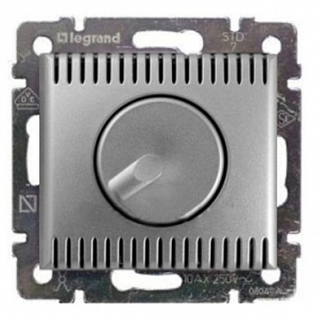 Светорегулятор поворотный VALENA CLASSIC, 1000 Вт, алюминий 770260 Legrand