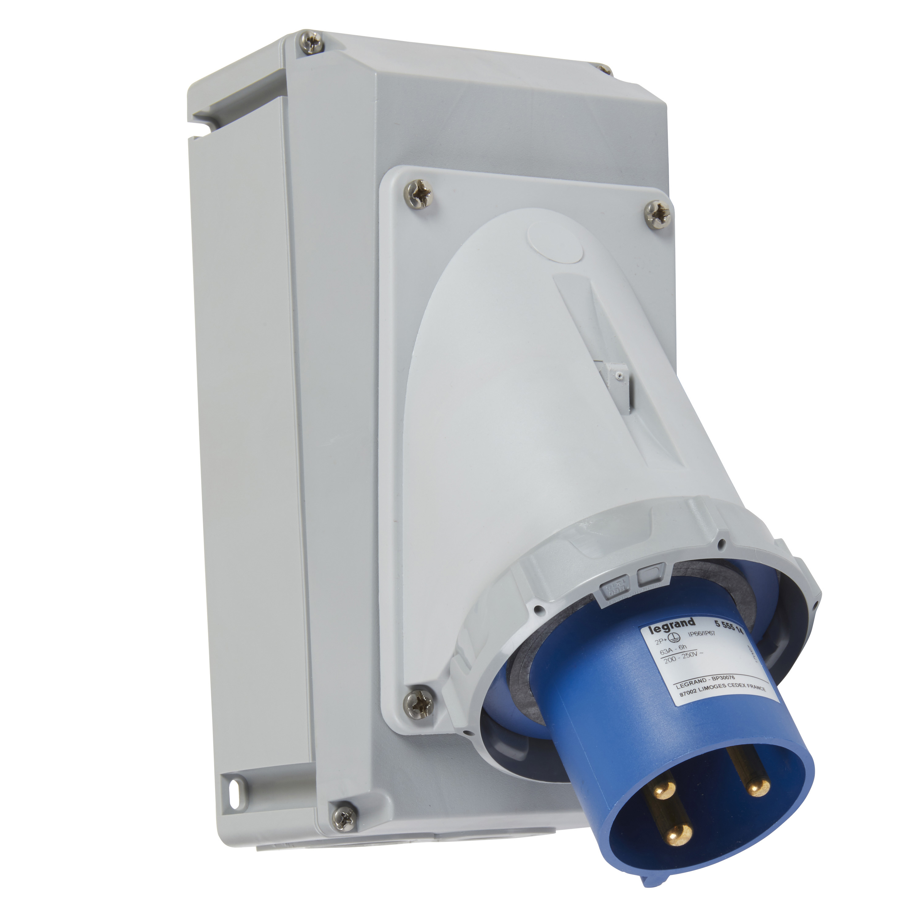 Вилка накладная - 63А - 2К+З - 230В - IP67 555514 Legrand