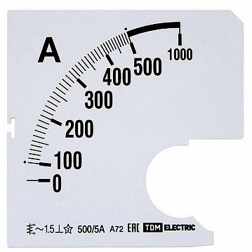 Шкала Ш72 500/5А-1,5 (для А72 Х/5А) SQ1102-0200 TDM