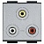 Розетка 3RCA LIVING LIGHT, алюминий NT4283 Bticino