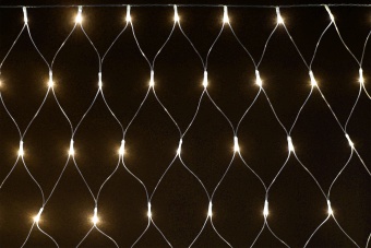LIGHTING Гирлянда сеть 1,5х1,5м 160 светодиодов теплый белый свет IP20 прозрачный шнур 3м 230В контроллер 8 сцен LGDB410-1-160-L1-T-S-44 IEK