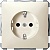 Розетка MERTEN SYSTEM DESIGN, скрытый монтаж, с заземлением, со шторками, бежевый MTN2300-4044 Schneider Electric