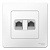 Розетка 2xRJ11+RJ45 Cat.5 BLANCA, белый BLNIS045111 Schneider Electric