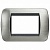 Рамка 3 модуля LIVING LIGHT, тертая сталь L4803ACS Bticino