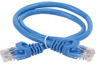 ITK Коммутационный шнур (патч-корд) кат.6 UTP PVC 3м синий PC03-C6U-3M IEK