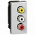 Розетка 3RCA MOSAIC, алюминий 079254 Legrand